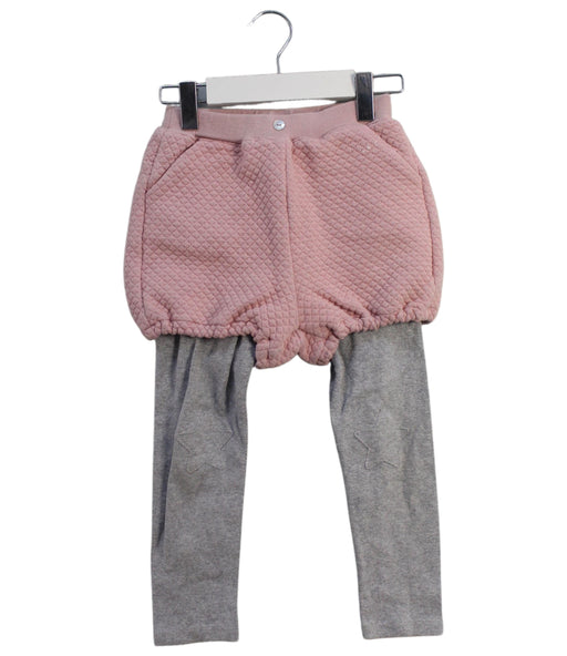 A Pink Leggings from Dave & Bella in size 4T for girl. (Front View)