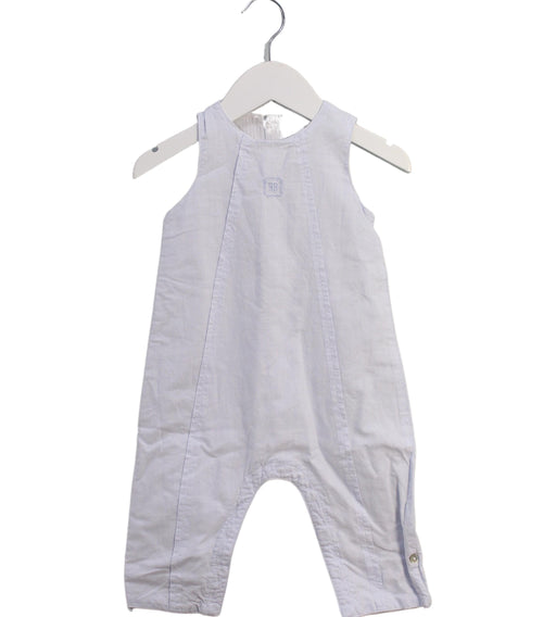 A Blue Sleeveless Jumpsuits from Cyrillus in size 3-6M for boy. (Front View)