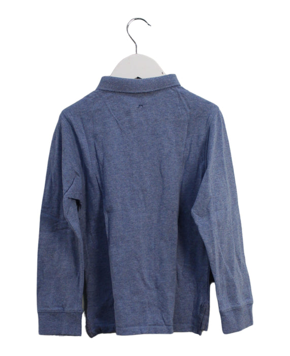A Blue Long Sleeve Polos from Château de Sable in size 6T for boy. (Back View)