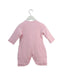 A Pink Long Sleeve Rompers from Mides in size 3-6M for girl. (Back View)