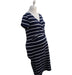 A Navy Short Sleeve Dresses from Frugi in size S for maternity. (Front View)