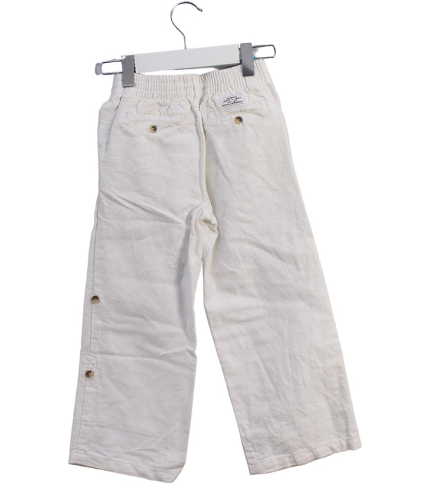 A White Casual Pants from Janie & Jack in size 4T for boy. (Back View)