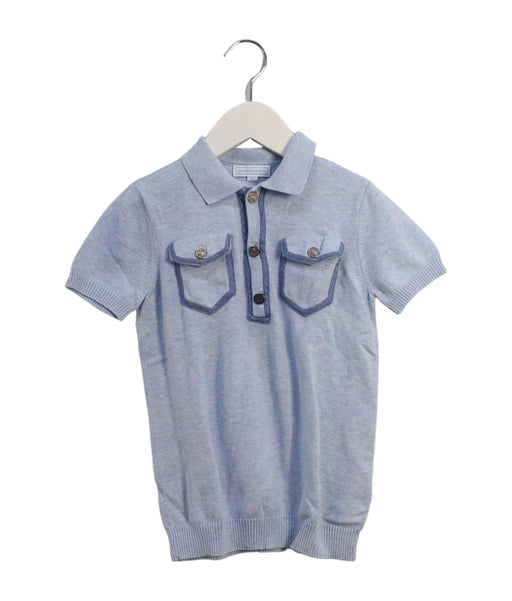 A Blue Short Sleeve Polos from Nicholas & Bears in size 6T for boy. (Front View)