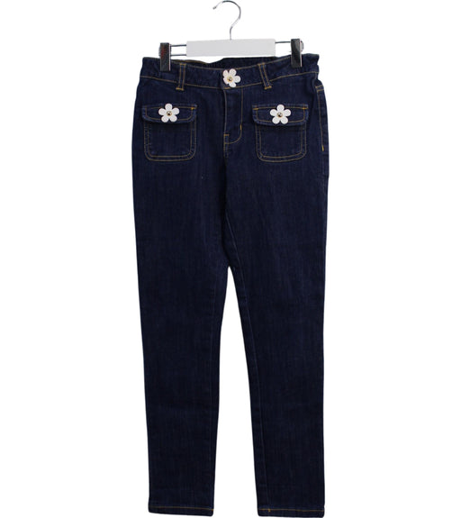 A Navy Jeans from Little Marc Jacobs in size 10Y for girl. (Front View)