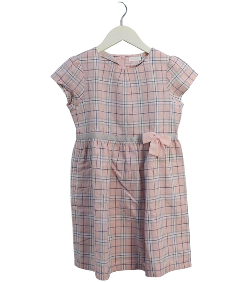 A Pink Short Sleeve Dresses from Miki House in size 7Y for girl. (Front View)