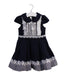 A Navy Short Sleeve Dresses from Nicholas & Bears in size 2T for girl. (Front View)