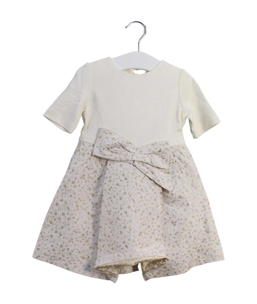 A Ivory Short Sleeve Dresses from I Pinco Pallino in size 2T for girl. (Front View)