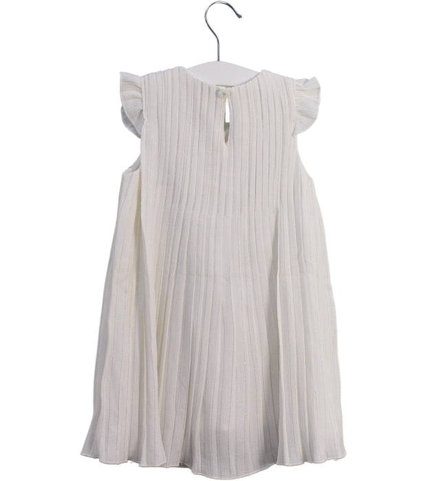A Ivory Short Sleeve Dresses from Chickeeduck in size 2T for girl. (Back View)