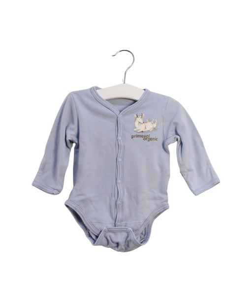 A Blue Long Sleeve Bodysuits from Primeval in size 6-12M for boy. (Front View)