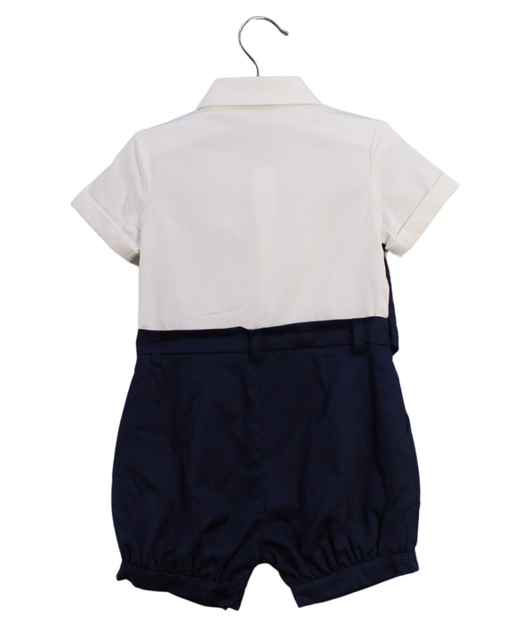 A Navy Short Sleeve Rompers from Nicholas & Bears in size 6-12M for boy. (Back View)