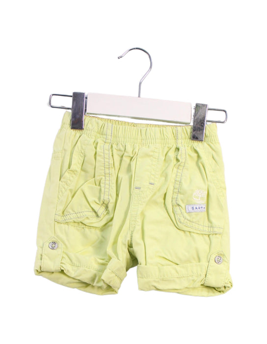 A Yellow Shorts from Timberland in size 3-6M for boy. (Front View)