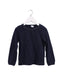A Navy Long Sleeve Tops from Petit Bateau in size 4T for girl. (Front View)
