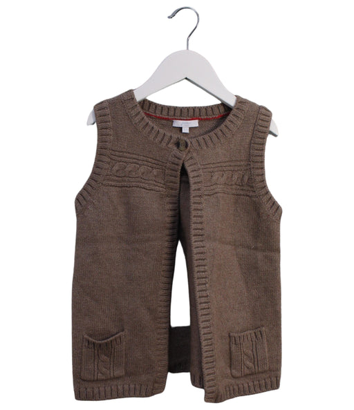 A Brown Outerwear Vests from Jacadi in size 12Y for girl. (Front View)
