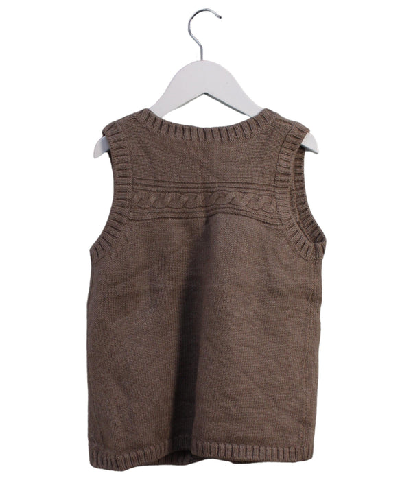 A Brown Outerwear Vests from Jacadi in size 12Y for girl. (Back View)
