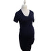 A Navy Short Sleeve Dresses from Mayarya in size XS for maternity. (Front View)