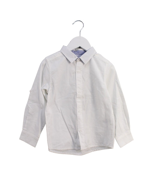A White Shirts from Petit Bateau in size 4T for boy. (Front View)