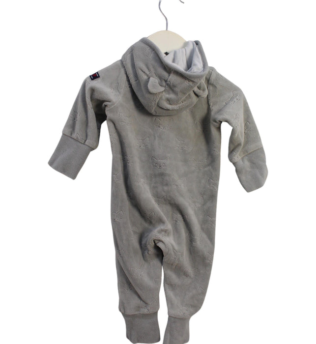 A Grey Long Sleeve Jumpsuits from Polarn O. Pyret in size 0-3M for boy. (Back View)