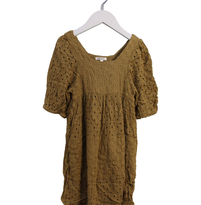 A Brown Short Sleeve Dresses from Rylee + Cru in size 4T for girl. (Front View)