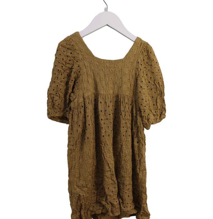 A Brown Short Sleeve Dresses from Rylee + Cru in size 4T for girl. (Back View)