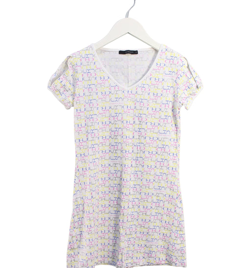 A White Short Sleeve Dresses from Calvin Klein in size 12Y for girl. (Front View)