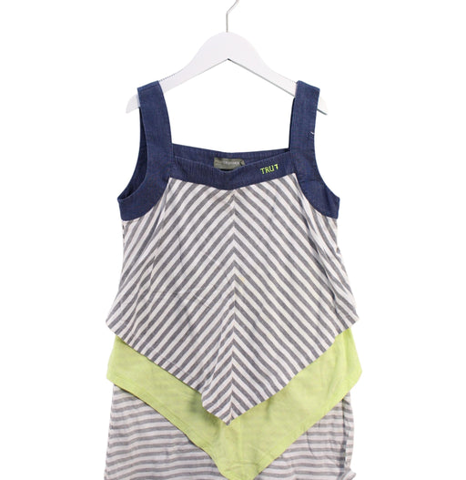 A Blue Sleeveless Tops from Trussardi in size 12Y for girl. (Front View)