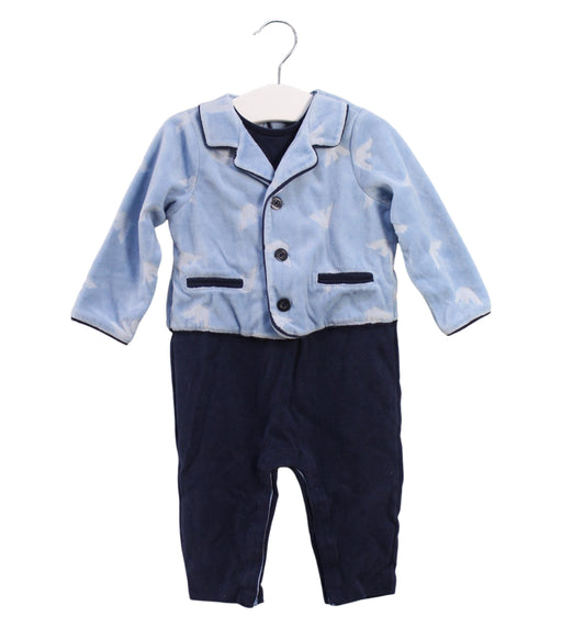 A Blue Long Sleeve Jumpsuits from Armani in size 6-12M for boy. (Front View)