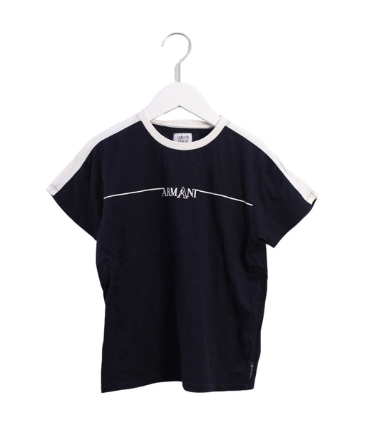 A Navy Short Sleeve T Shirts from Armani in size 8Y for boy. (Front View)