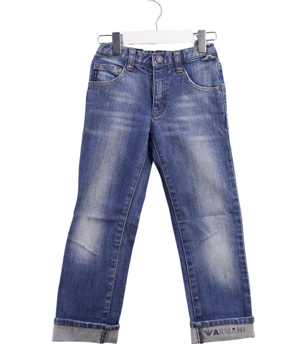 A Blue Jeans from Armani in size 5T for boy. (Front View)