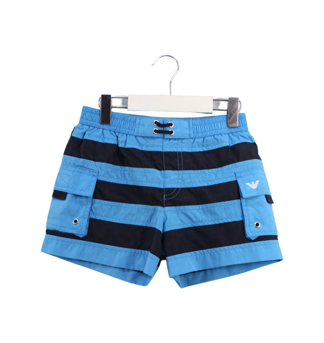 A Blue Swim Shorts from Armani in size 6T for boy. (Front View)