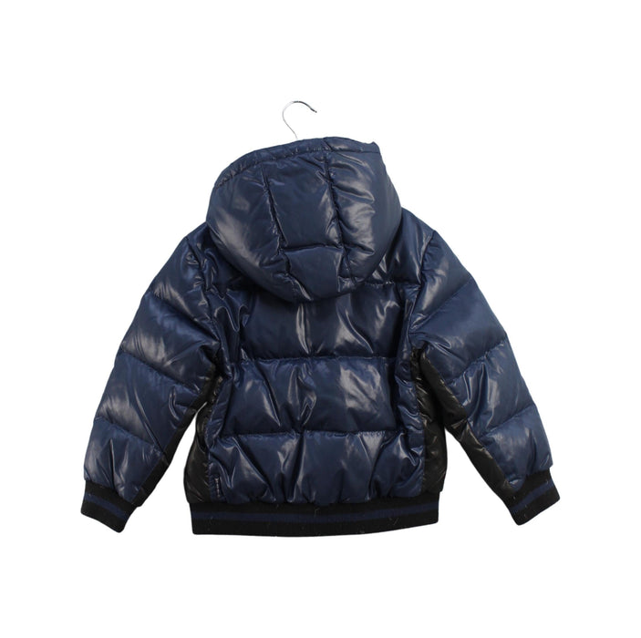 A Navy Puffer/Quilted Jackets from Armani in size 5T for boy. (Back View)