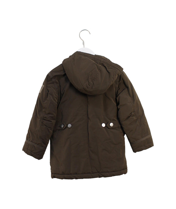 A Brown Puffer/Quilted Jackets from Armani in size 5T for boy. (Back View)