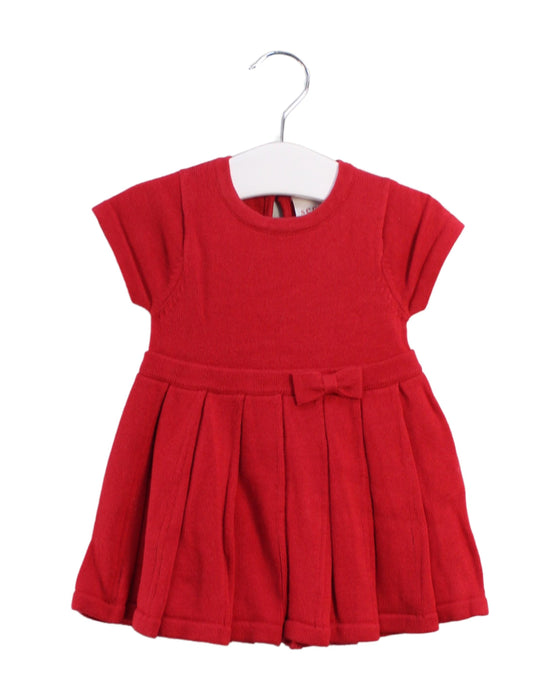 A Red Short Sleeve Dresses from Seed in size 0-3M for girl. (Front View)