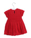 A Red Short Sleeve Dresses from Seed in size 0-3M for girl. (Back View)