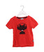 A Red Short Sleeve T Shirts from Karl Lagerfeld in size 3T for girl. (Front View)