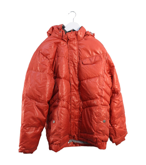 A Red Puffer/Quilted Jackets from Kingkow in size 14Y for neutral. (Front View)