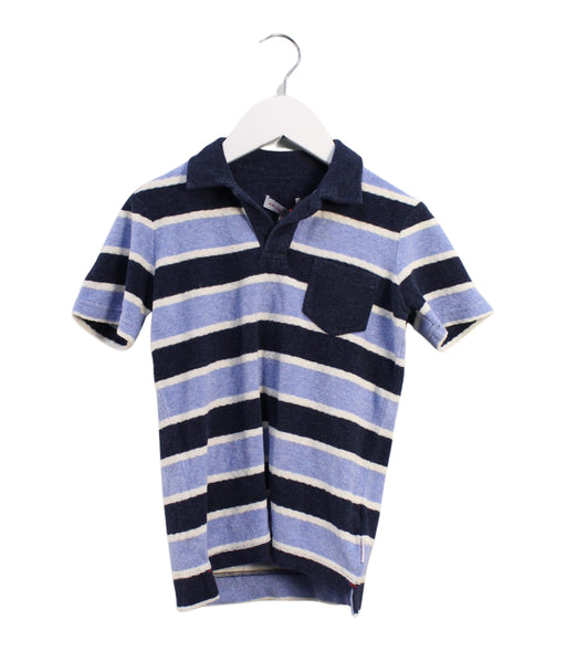A Blue Short Sleeve Polos from Orlebar Brown in size 4T for boy. (Front View)