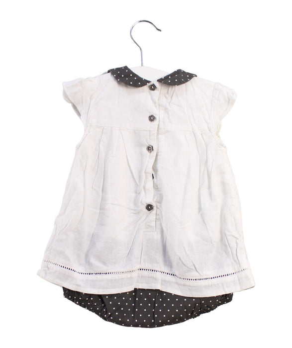 A White Short Sleeve Bodysuits from Chicco in size 6-12M for girl. (Back View)