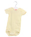 A Yellow Short Sleeve Bodysuits from Petit Bateau in size 0-3M for girl. (Front View)