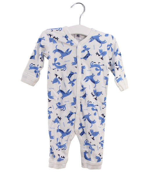 A Blue Long Sleeve Jumpsuits from Petit Bateau in size 3-6M for boy. (Front View)