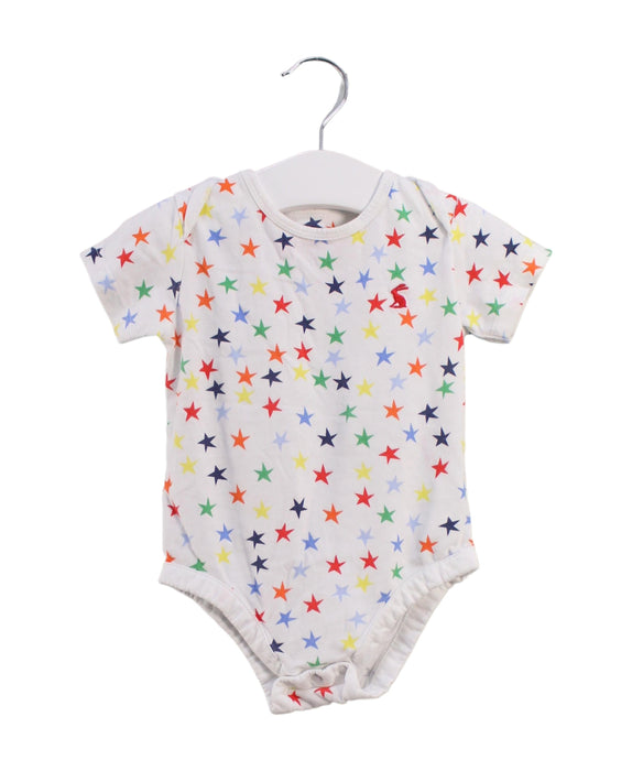 A White Short Sleeve Bodysuits from Joules in size 12-18M for boy. (Front View)