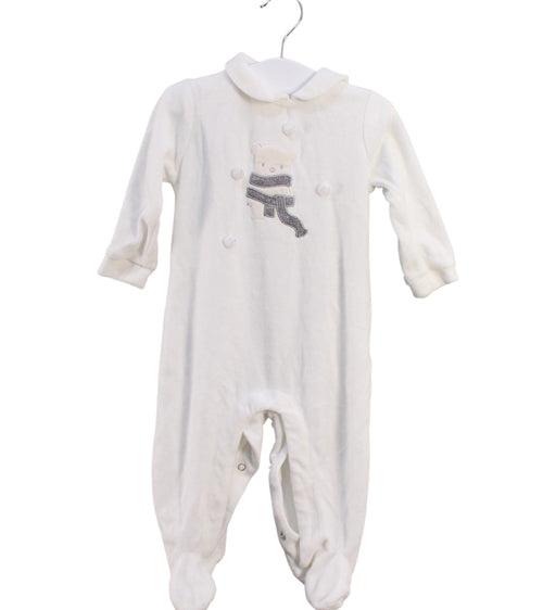 A White Onesies from Minibanda in size 3-6M for boy. (Front View)