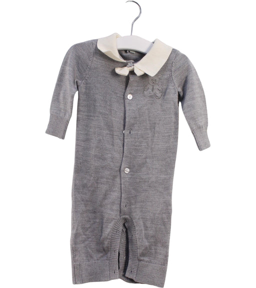 A Grey Long Sleeve Jumpsuits from Nicholas & Bears in size 0-3M for boy. (Front View)