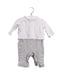 A White Long Sleeve Jumpsuits from Jacadi in size 0-3M for boy. (Front View)