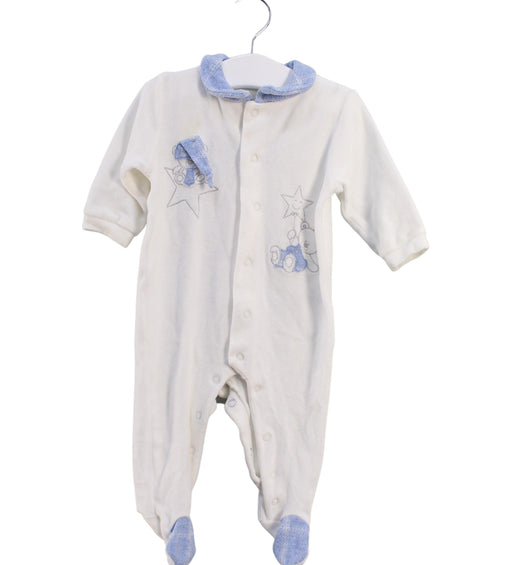 A White Onesies from EMC in size 3-6M for boy. (Front View)