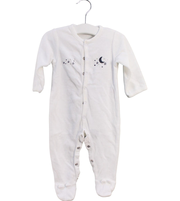A White Onesies from Absorba in size 3-6M for boy. (Front View)