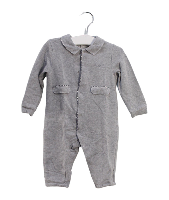 A Grey Long Sleeve Jumpsuits from Il Gufo in size 6-12M for boy. (Front View)