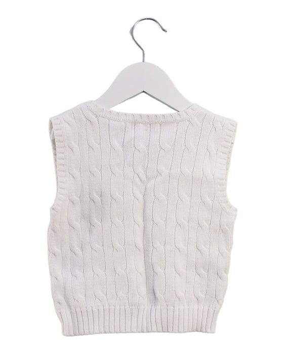 A White Sweater Vests from Ralph Lauren in size 12-18M for boy. (Back View)