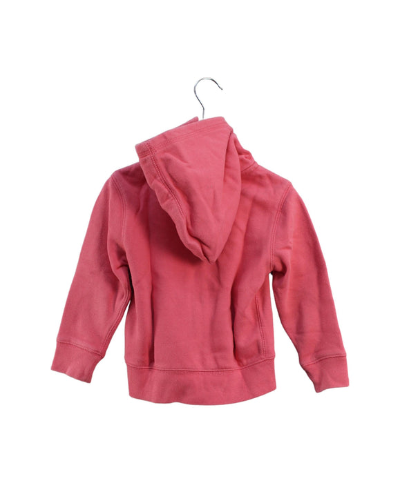 A Pink Zippered Sweatshirts from Roots in size 3T for girl. (Back View)