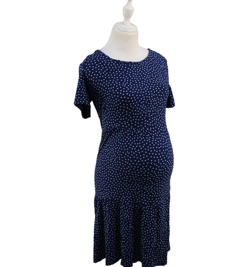 A Navy Short Sleeve Dresses from Seraphine in size XS for maternity. (Front View)