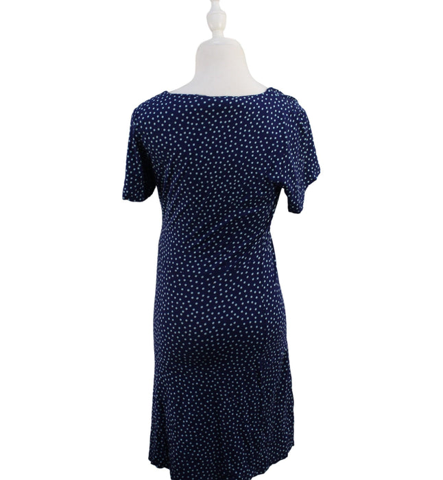A Navy Short Sleeve Dresses from Seraphine in size XS for maternity. (Back View)